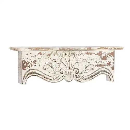 28" x 9" Rustic Fir Wood Wall Shelf - Olivia & May: Vintage Decor, No Hooks, Fully Assembled