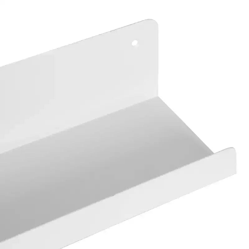 Mensola a Muro Flottante in Metallo Bianco, 91 cm di Larghezza, Mensola Singola