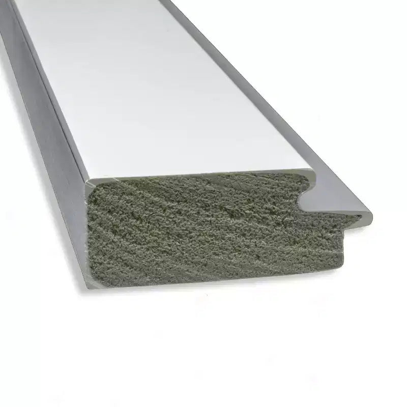 Specchio a figura intera per parete/porta, singolo, con cornice in legno, Bianco Argento