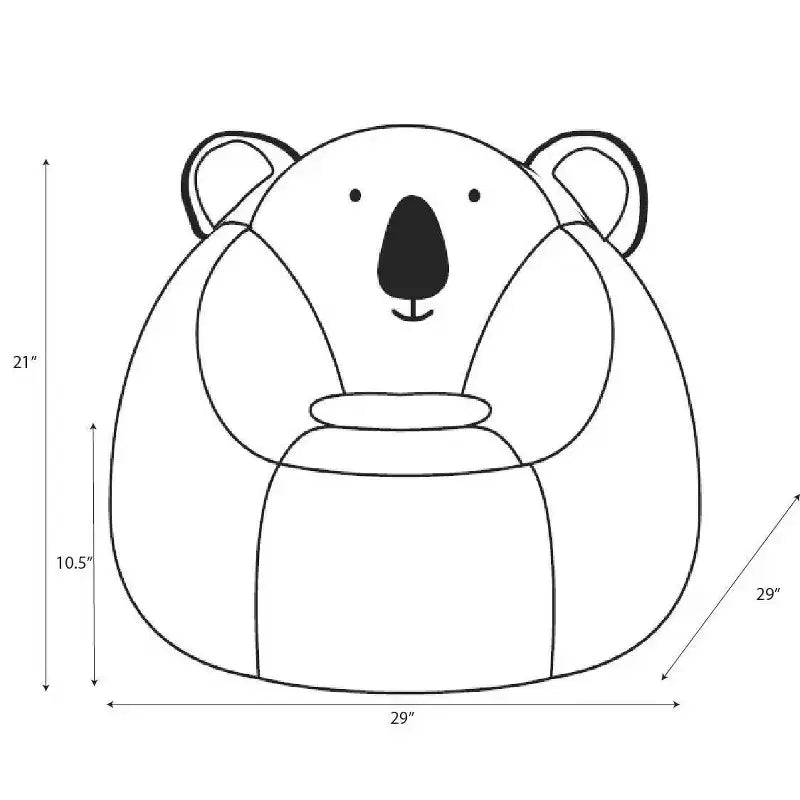 Poltrona Sacco Koala Grigia, Per Bambini, 1 Posto