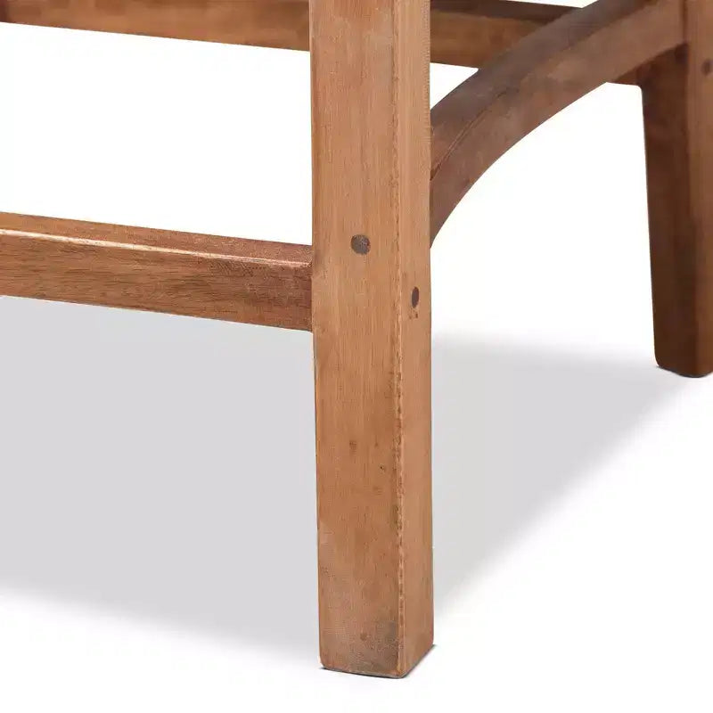 Sgabello da bancone in rattan marrone naturale/noce, senza braccioli, 1 posto