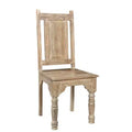 Set of 2 Driftwood Carved Chairs Brown - Timbergirl: Wood Grain Design, No Assembly Required, Armless