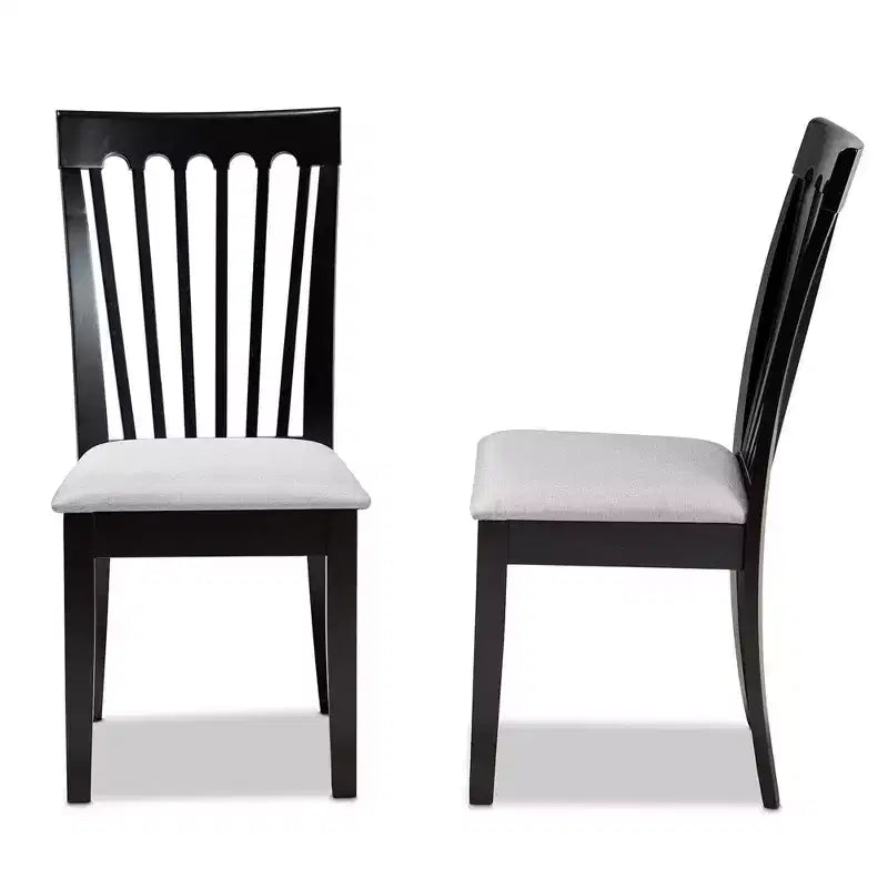 Sedia da pranzo imbottita Espresso/Grigio, set da 2