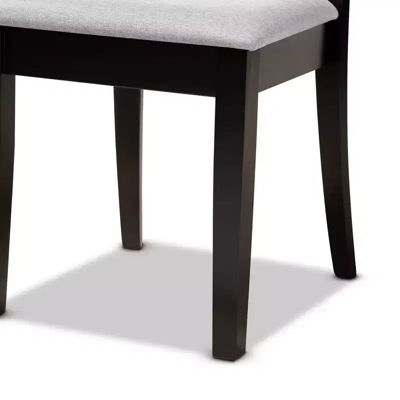 Sedia da pranzo imbottita Espresso/Grigio, set da 2