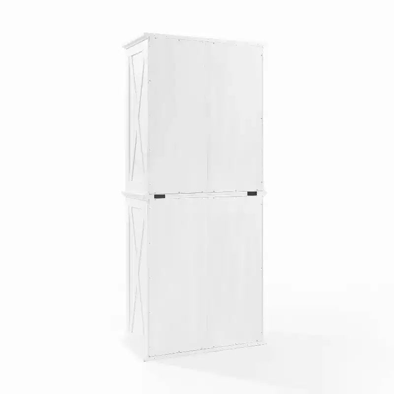 Set di mobili per dispensa alti – Bianco, Finitura sbiancata, Composto da 2 unità impilabili