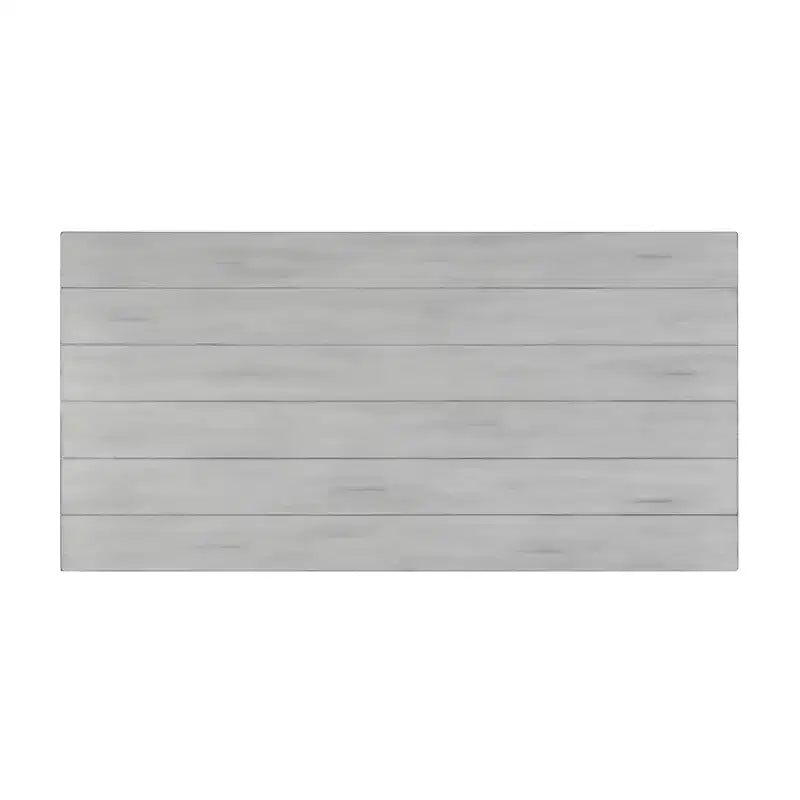 Set da pranzo di 7 pezzi, finitura whitewash, stile rustico, 6 posti a sedere