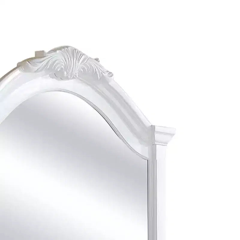 Specchio da toeletta con cornice in legno bianco – Singolo