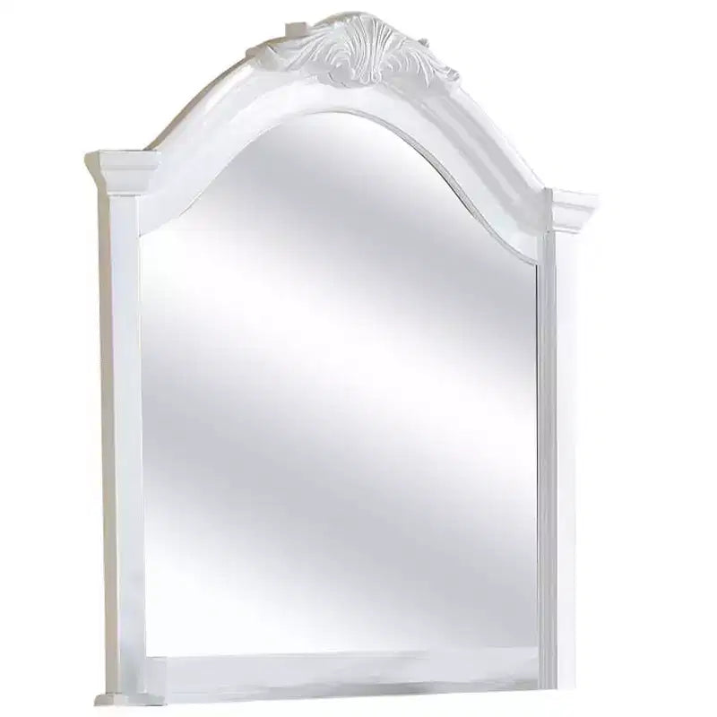Specchio da toeletta con cornice in legno bianco – Singolo