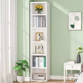 LITTLE TREE 70.9" 6 Tier Narrow Bookshelf White