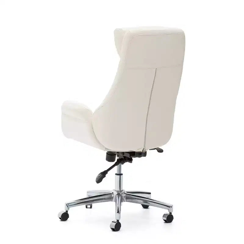 Sedia da ufficio girevole Mid-Century color crema, singola