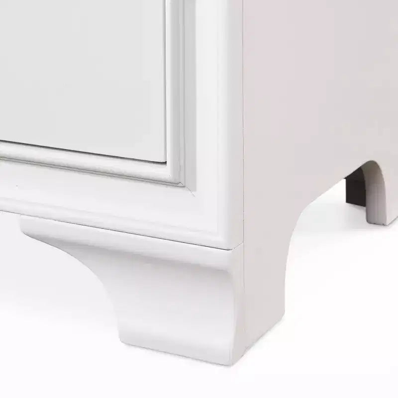 Comodino bianco a 1 cassetto con USB, 1 persona