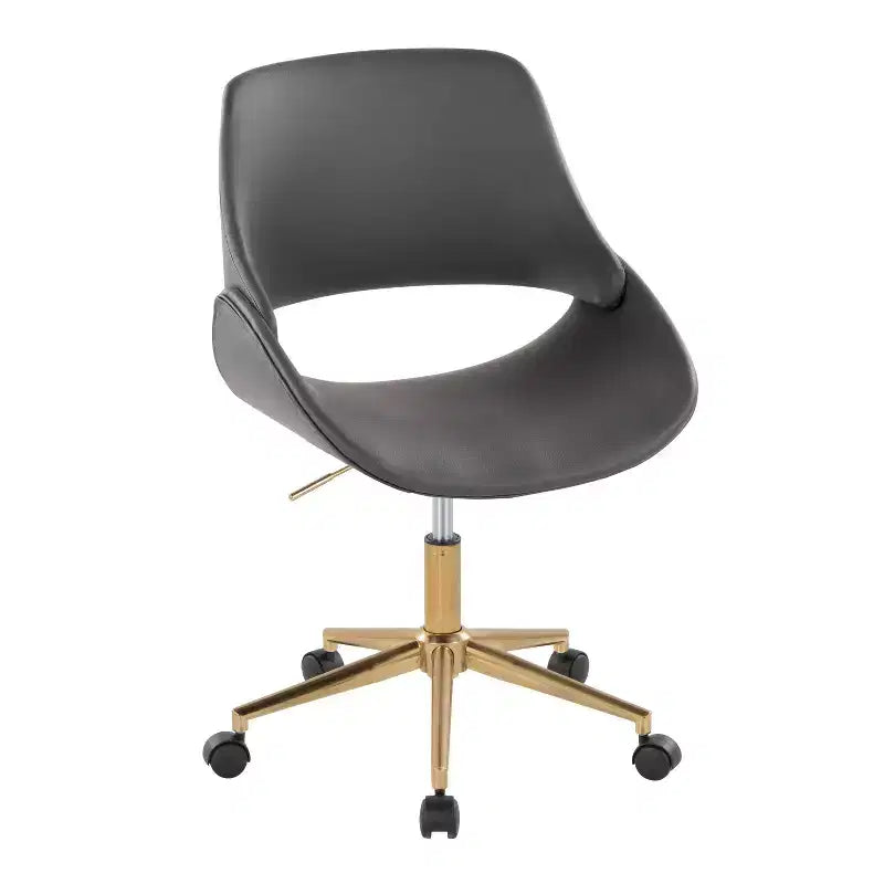 LumiSource Fabrico Office Chair Gold/Gray PU