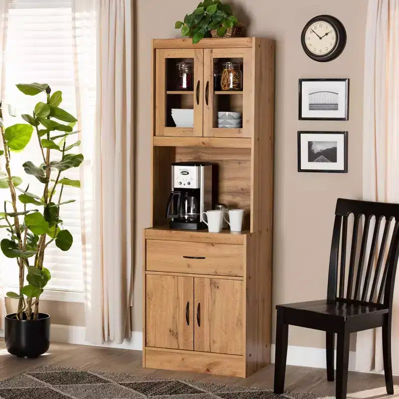 Mobile da Cucina e Credenza Rovere Marrone – Finitura Naturale, Casa 1 Persona
