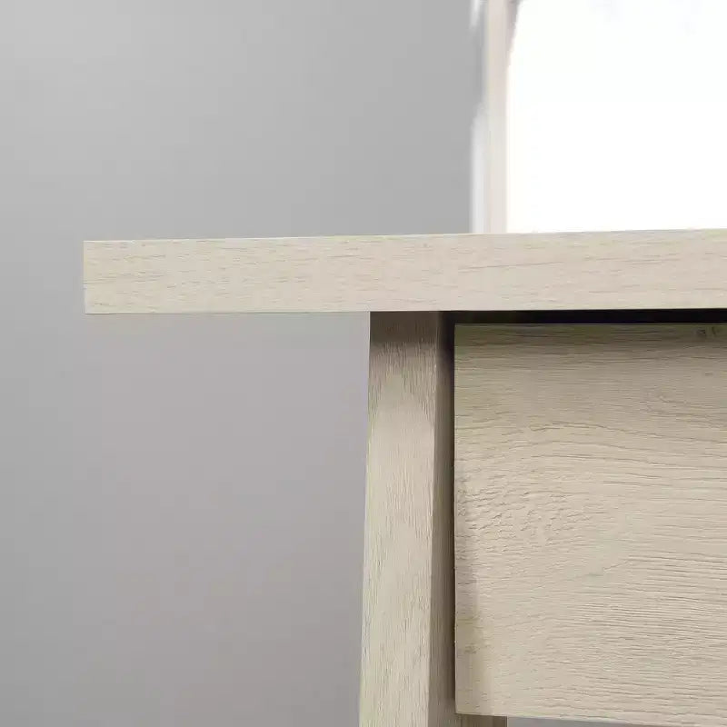 Scrivania direzionale a cavalletto con 4 cassetti – Castagno gessato / Rovere vintage – 1 persona