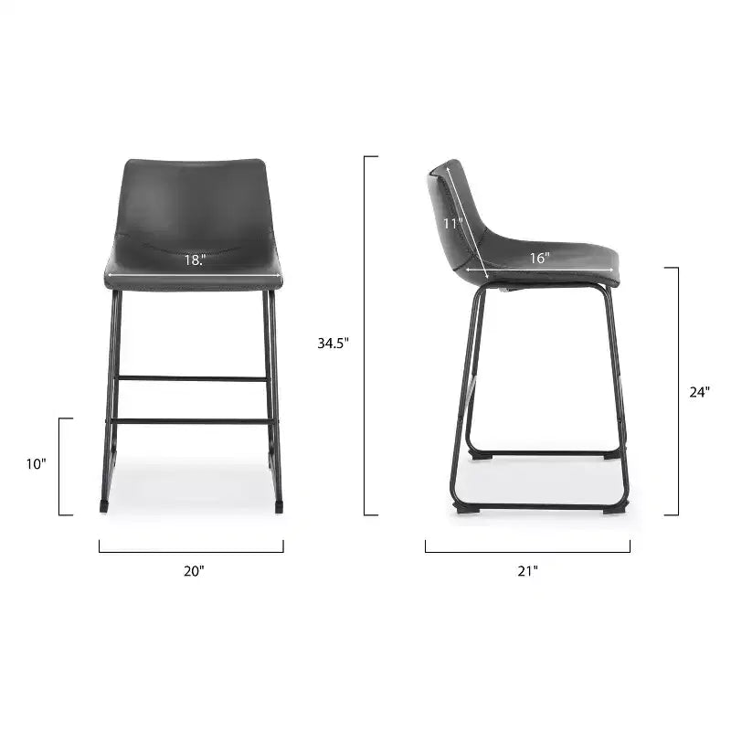 Sgabello da bancone rivestito in tessuto marrone/grigio/beige, set da 3