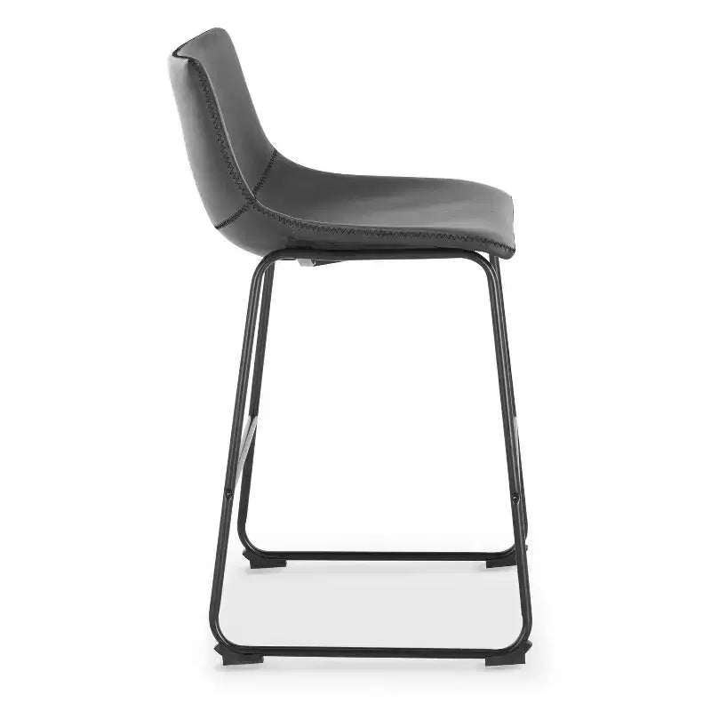 Sgabello da bancone rivestito in tessuto marrone/grigio/beige, set da 3
