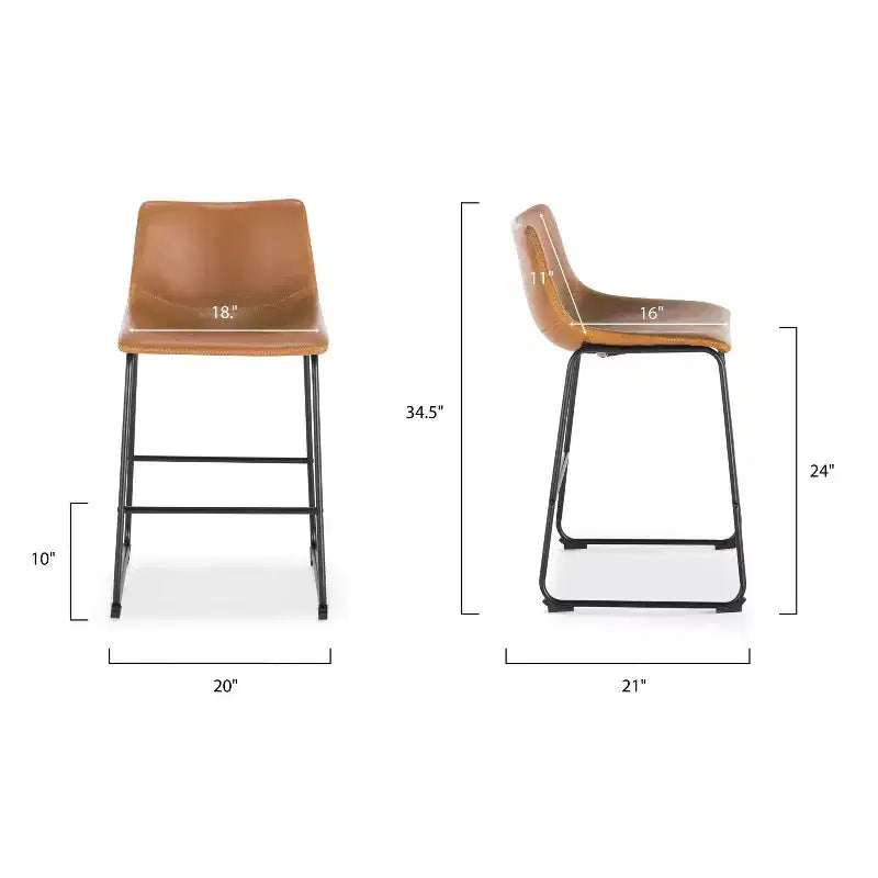 Sgabello da bancone rivestito in tessuto marrone/grigio/beige, set da 3