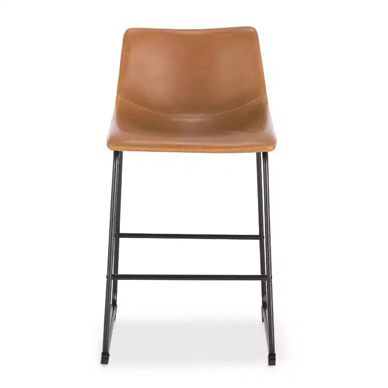 Sgabello da bancone rivestito in tessuto marrone/grigio/beige, set da 3