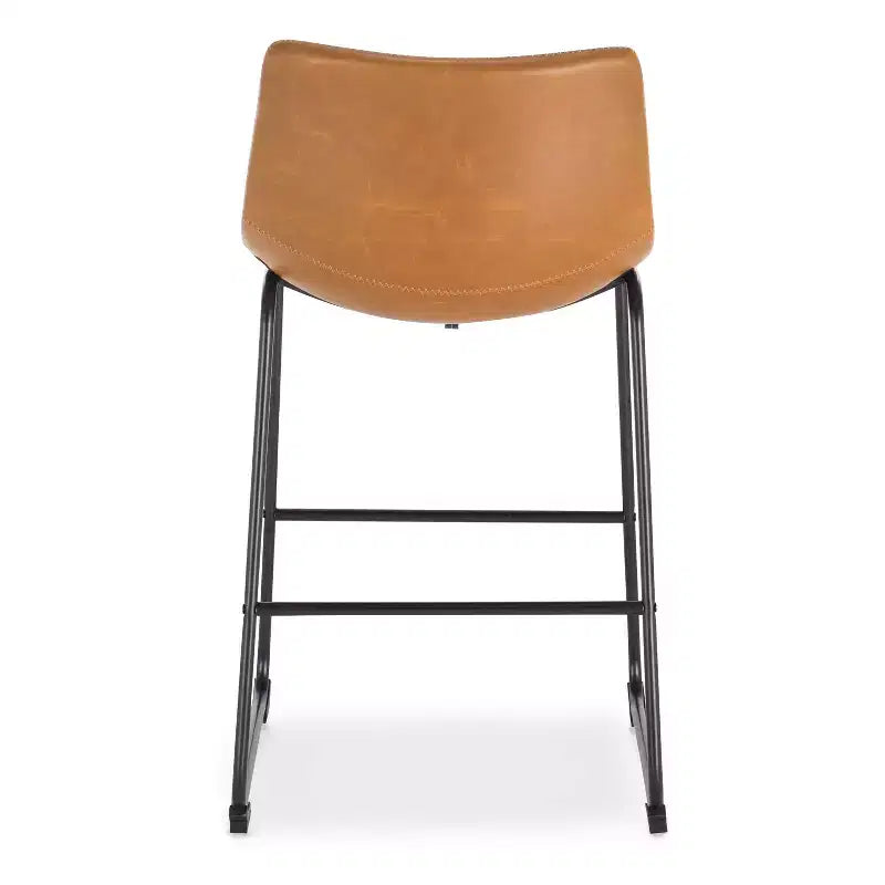 Sgabello da bancone rivestito in tessuto marrone/grigio/beige, set da 3