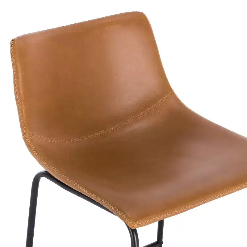 Sgabello da bancone rivestito in tessuto marrone/grigio/beige, set da 3