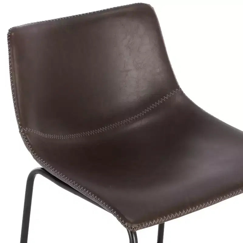 Sgabello da bancone rivestito in tessuto marrone/grigio/beige, set da 3