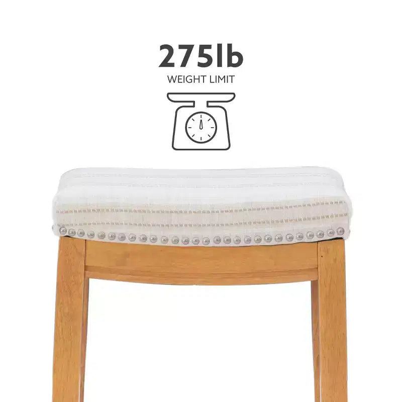 Sgabello da bancone senza schienale, imbottito, beige/grigio/marrone/naturale, 1 posto