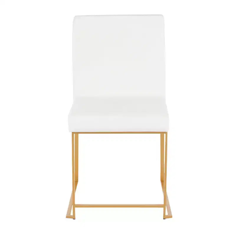 Sedia da pranzo contemporanea con schienale alto, oro/acciaio inossidabile, velluto/tessuto, set da 2