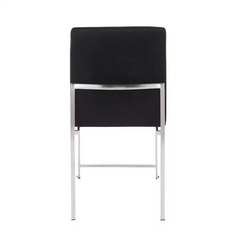 Sedia da pranzo contemporanea con schienale alto, oro/acciaio inossidabile, velluto/tessuto, set da 2