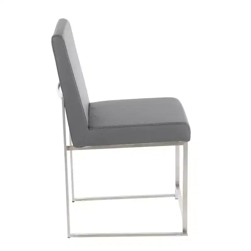 Sedia da pranzo contemporanea con schienale alto, oro/acciaio inossidabile, velluto/tessuto, set da 2