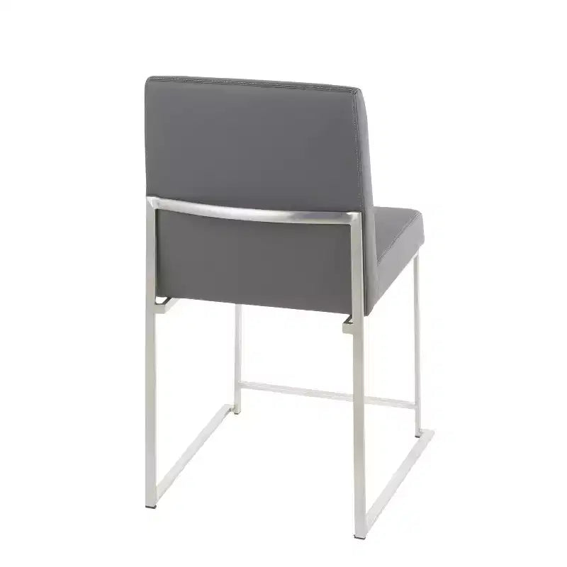 Sedia da pranzo contemporanea con schienale alto, oro/acciaio inossidabile, velluto/tessuto, set da 2