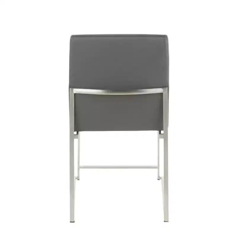 Sedia da pranzo contemporanea con schienale alto, oro/acciaio inossidabile, velluto/tessuto, set da 2