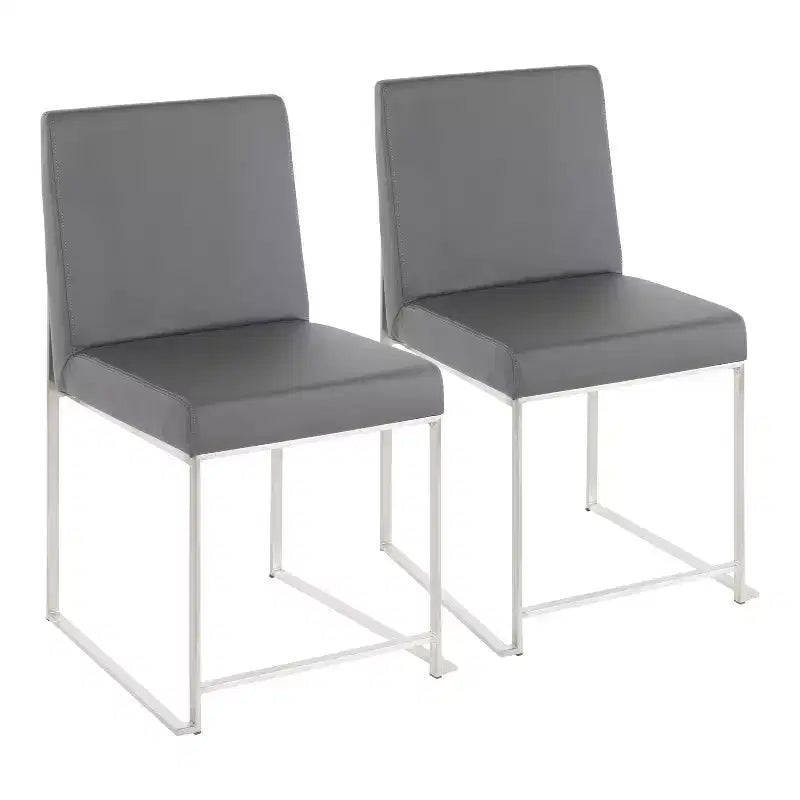 Sedia da pranzo contemporanea con schienale alto, oro/acciaio inossidabile, velluto/tessuto, set da 2