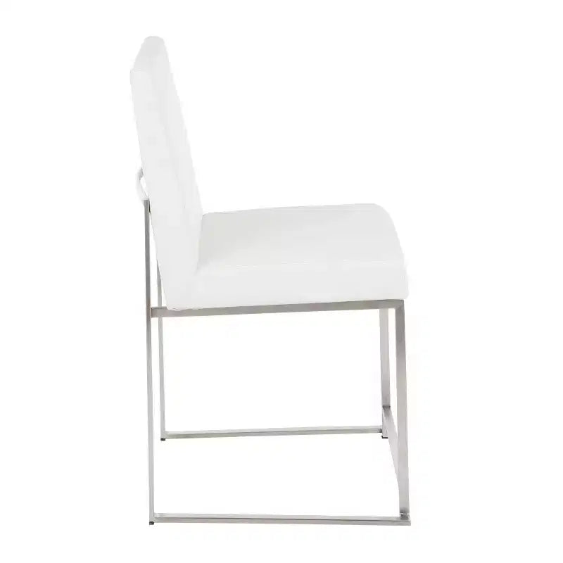Sedia da pranzo contemporanea con schienale alto, oro/acciaio inossidabile, velluto/tessuto, set da 2