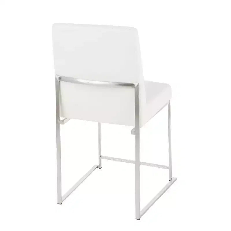 Sedia da pranzo contemporanea con schienale alto, oro/acciaio inossidabile, velluto/tessuto, set da 2