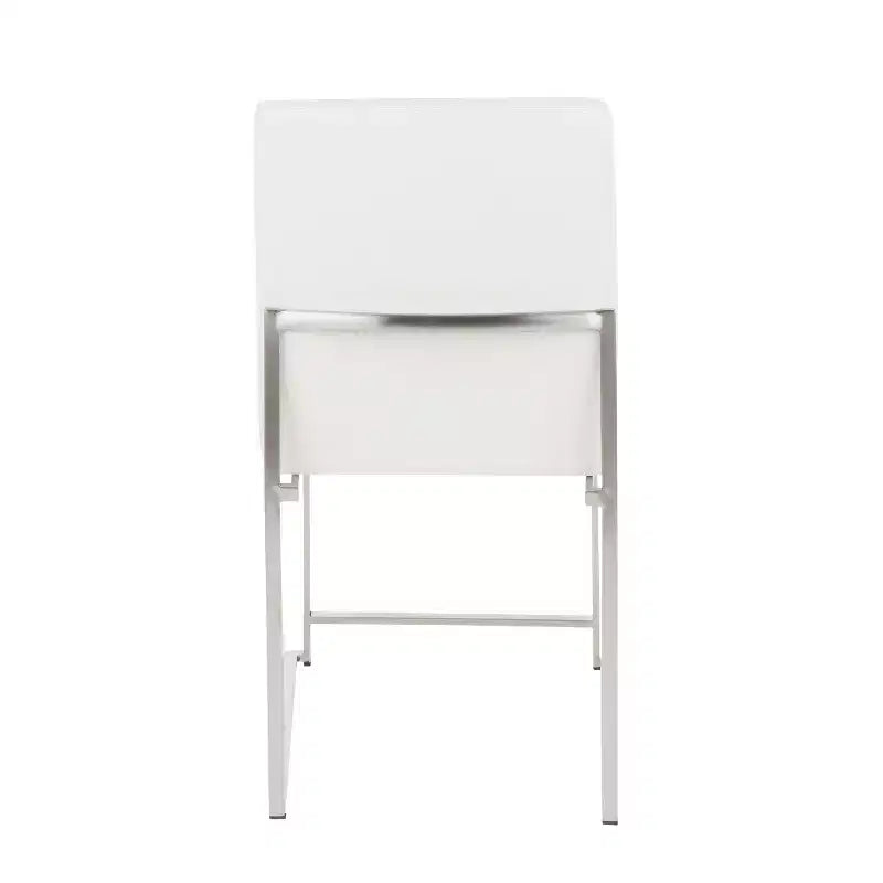Sedia da pranzo contemporanea con schienale alto, oro/acciaio inossidabile, velluto/tessuto, set da 2