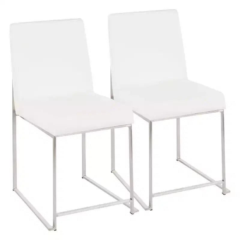 Sedia da pranzo contemporanea con schienale alto, oro/acciaio inossidabile, velluto/tessuto, set da 2