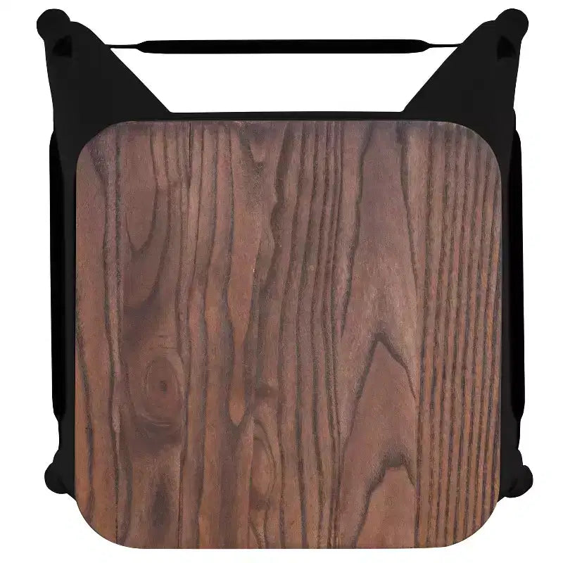 Sgabello da bar da 24" in metallo e legno, senza schienale, impilabile – Set da 4