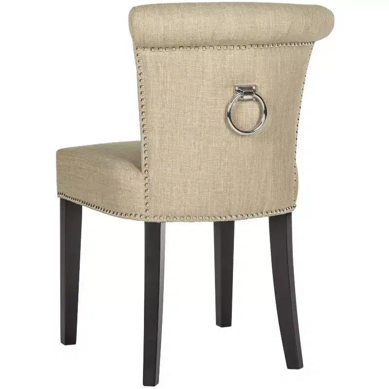 Sedia da pranzo con borchie decorative, multicolore, set da 2