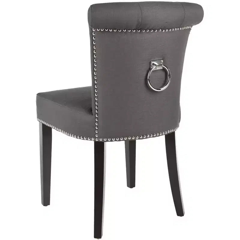 Sedia da pranzo con borchie decorative, multicolore, set da 2
