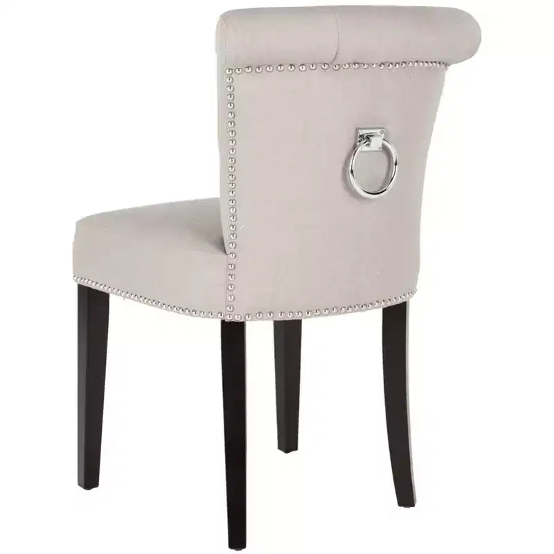 Sedia da pranzo con borchie decorative, multicolore, set da 2