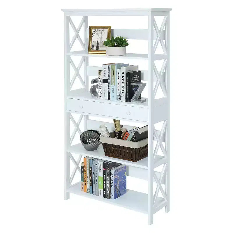 59,75 Libreria a 5 ripiani con cassetto Breighton Home Xavier
