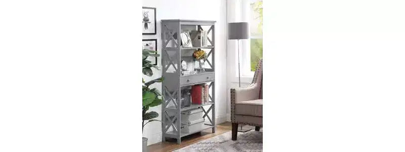 59,75 Libreria a 5 ripiani con cassetto Breighton Home Xavier