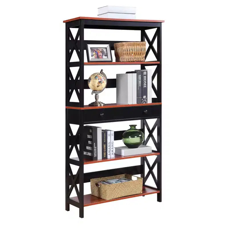 59,75 Libreria a 5 ripiani con cassetto Breighton Home Xavier