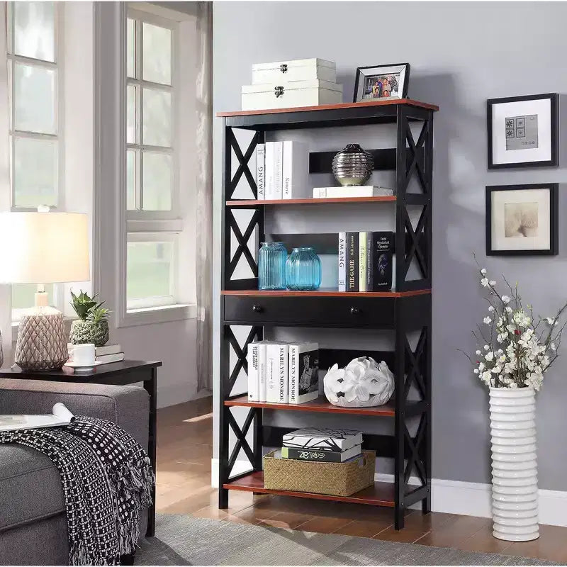 59,75 Libreria a 5 ripiani con cassetto Breighton Home Xavier