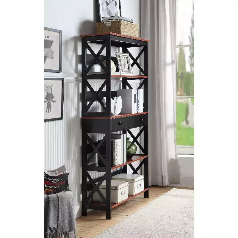 59,75 Libreria a 5 ripiani con cassetto Breighton Home Xavier