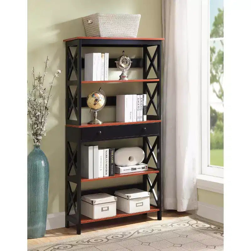 59,75 Libreria a 5 ripiani con cassetto Breighton Home Xavier
