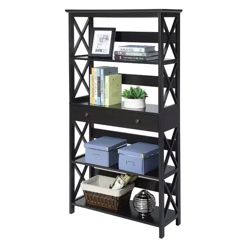 59,75 Libreria a 5 ripiani con cassetto Breighton Home Xavier