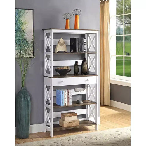 59,75 Libreria a 5 ripiani con cassetto Breighton Home Xavier