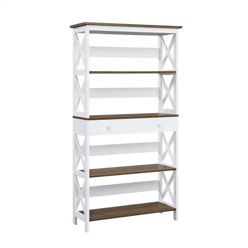 59,75 Libreria a 5 ripiani con cassetto Breighton Home Xavier
