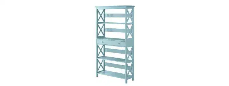 59.75 Breighton Home Xavier 5-Shelf Bookcase with Drawer
